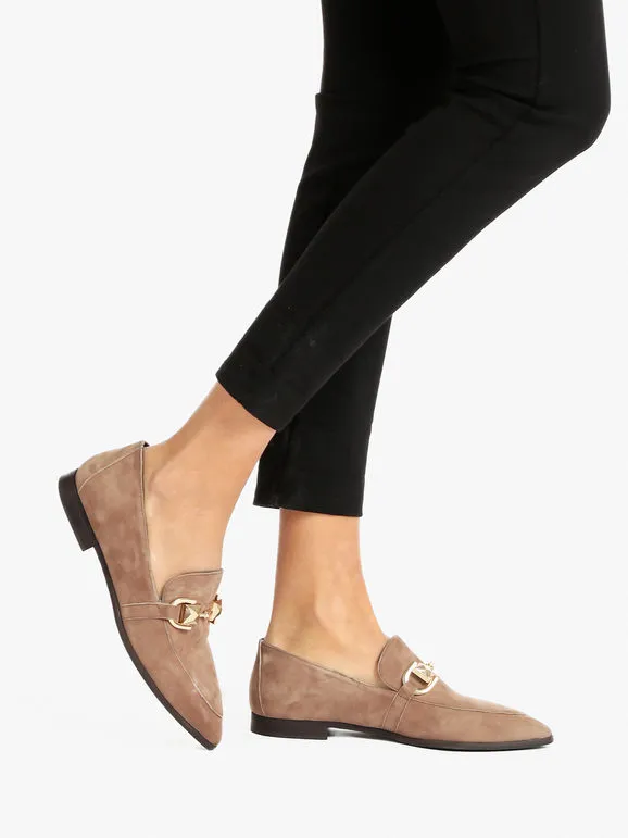 Solada Mocasines de piel de punta fina para mujer