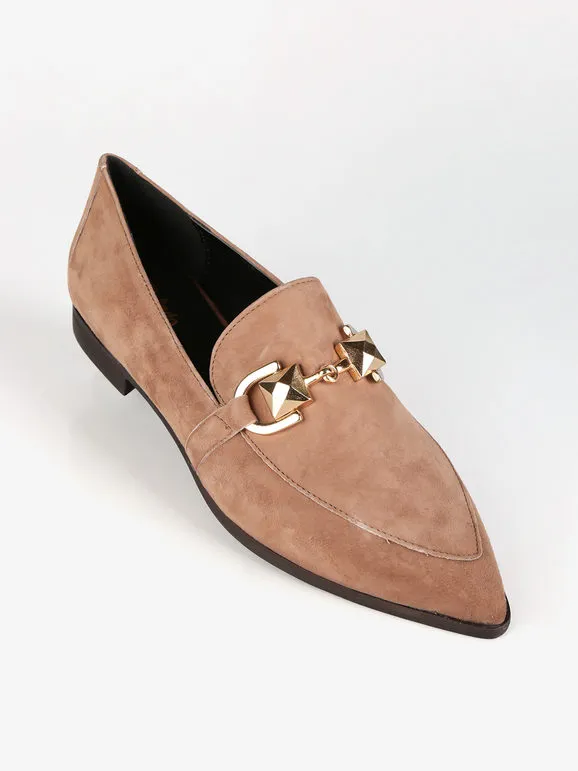 Solada Mocasines de piel de punta fina para mujer
