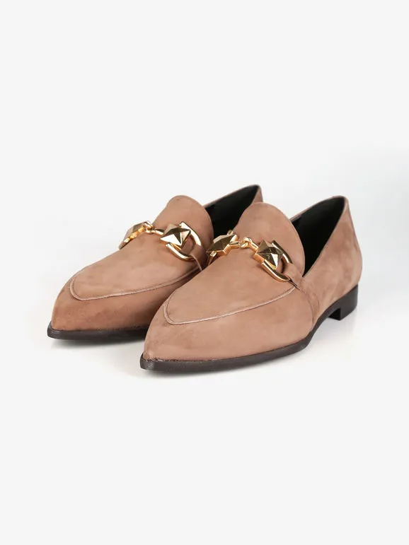 Solada Mocasines de piel de punta fina para mujer