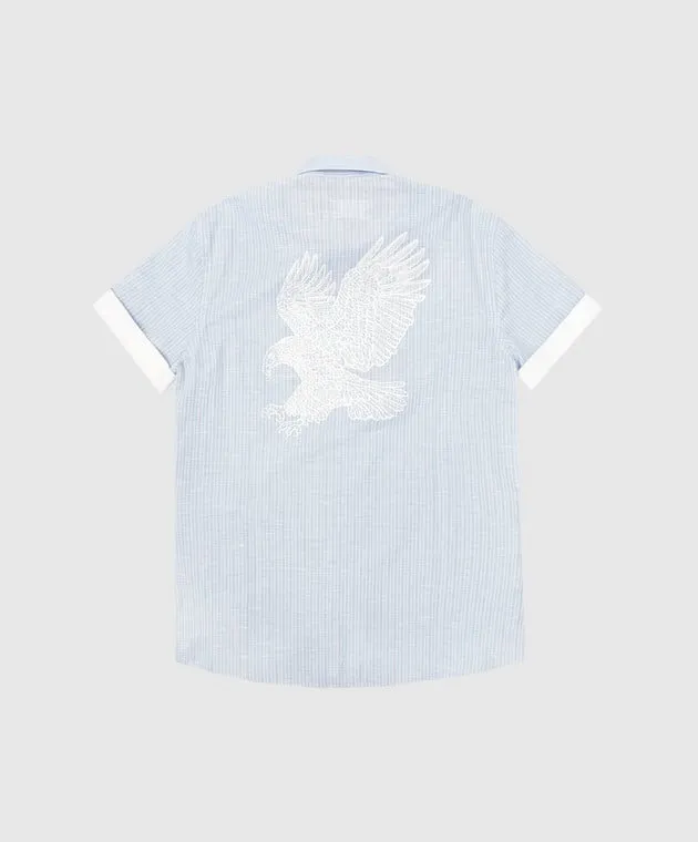 Stefano Ricci Children's logo striped shirt