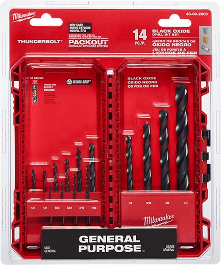 THUNDERBOLT® Black Oxide Drill Bit Set – 14PC