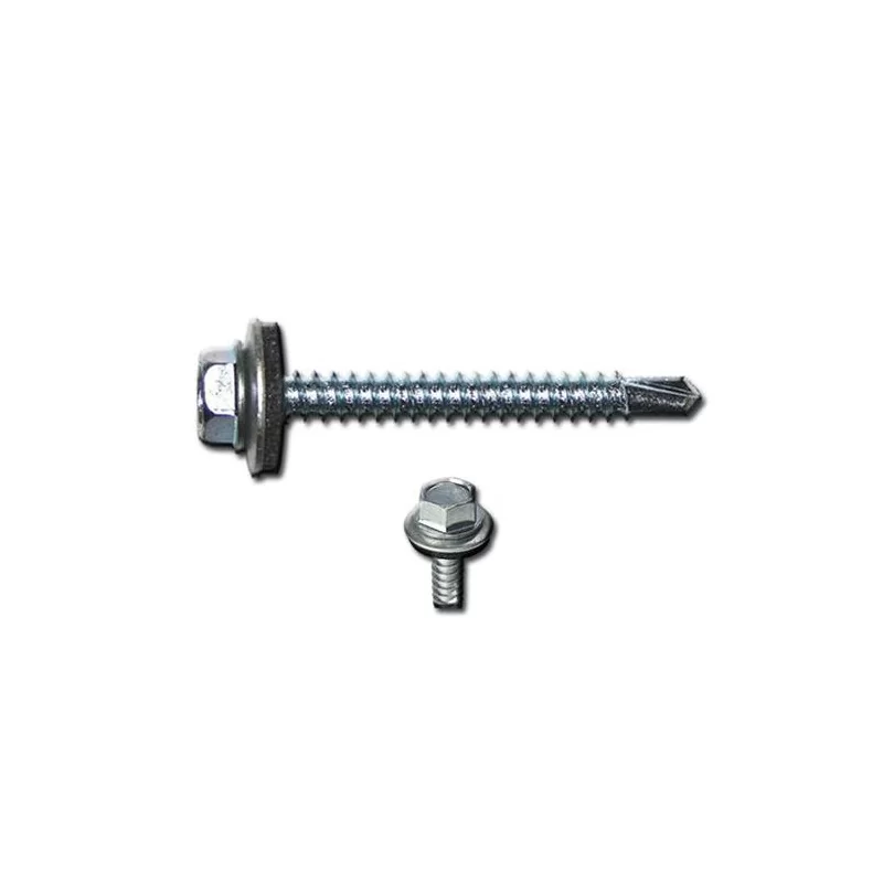 Tornillo Aut. C/Hex Gol.Goma 100Pcs 10 X 5/8
