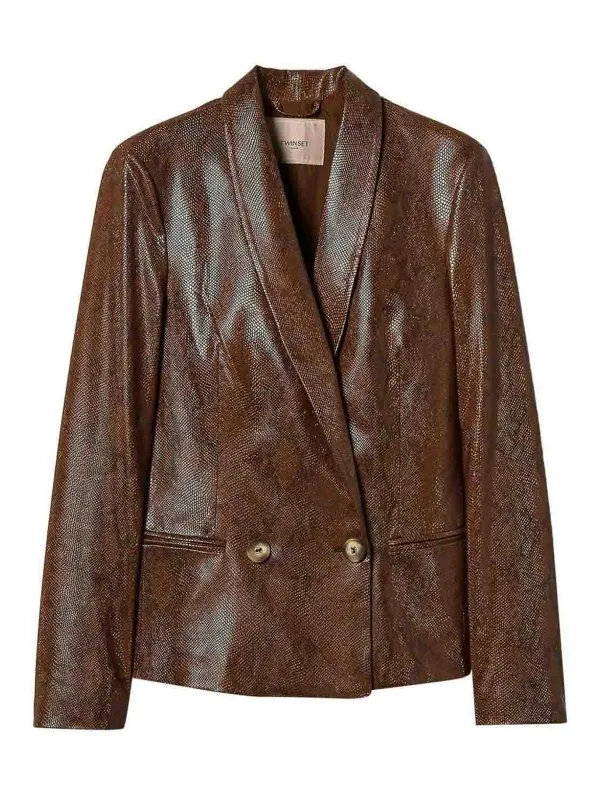 TWINSET BLAZER  MARRóN