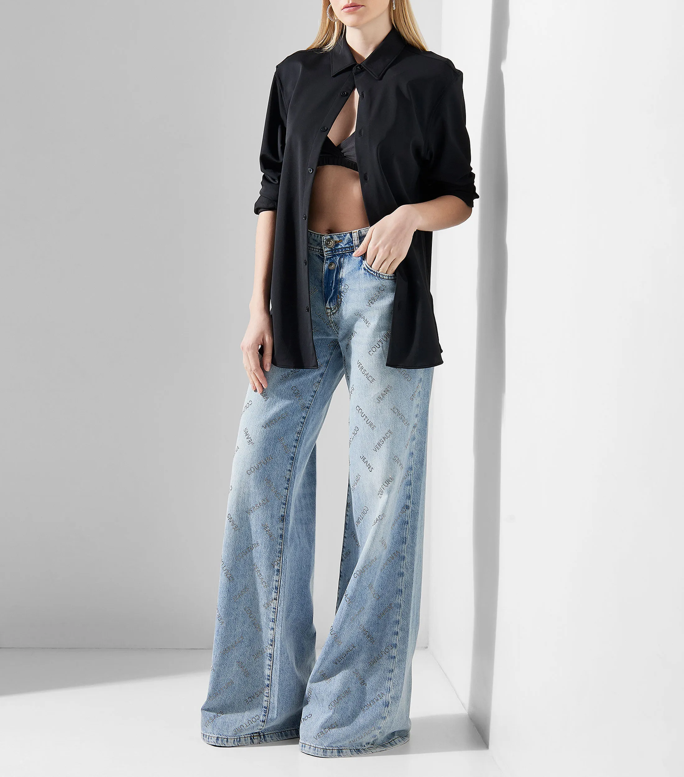 Versace Jeans Couture Jeans de corte Wideleg Mujer