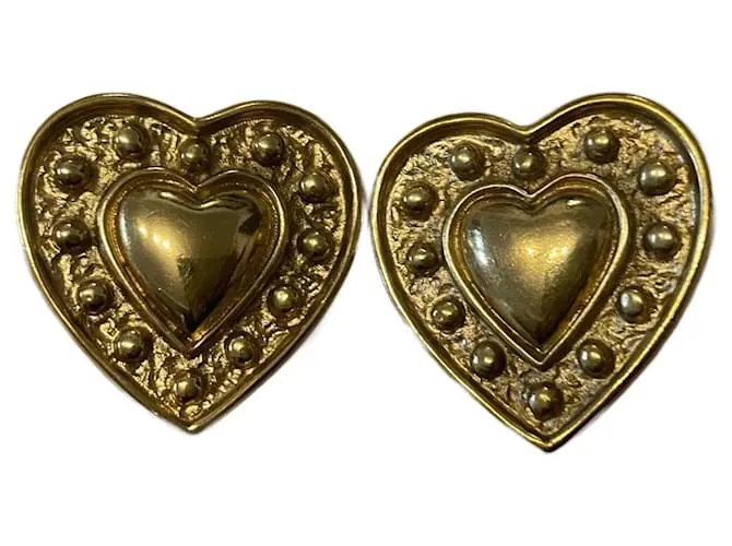 Yves Saint Laurent Aretes Gold hardware 