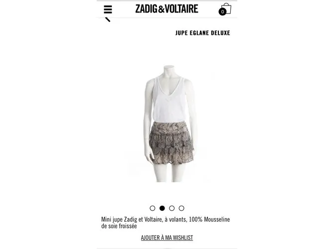 Zadig & Voltaire Falda Impresión de pitón 