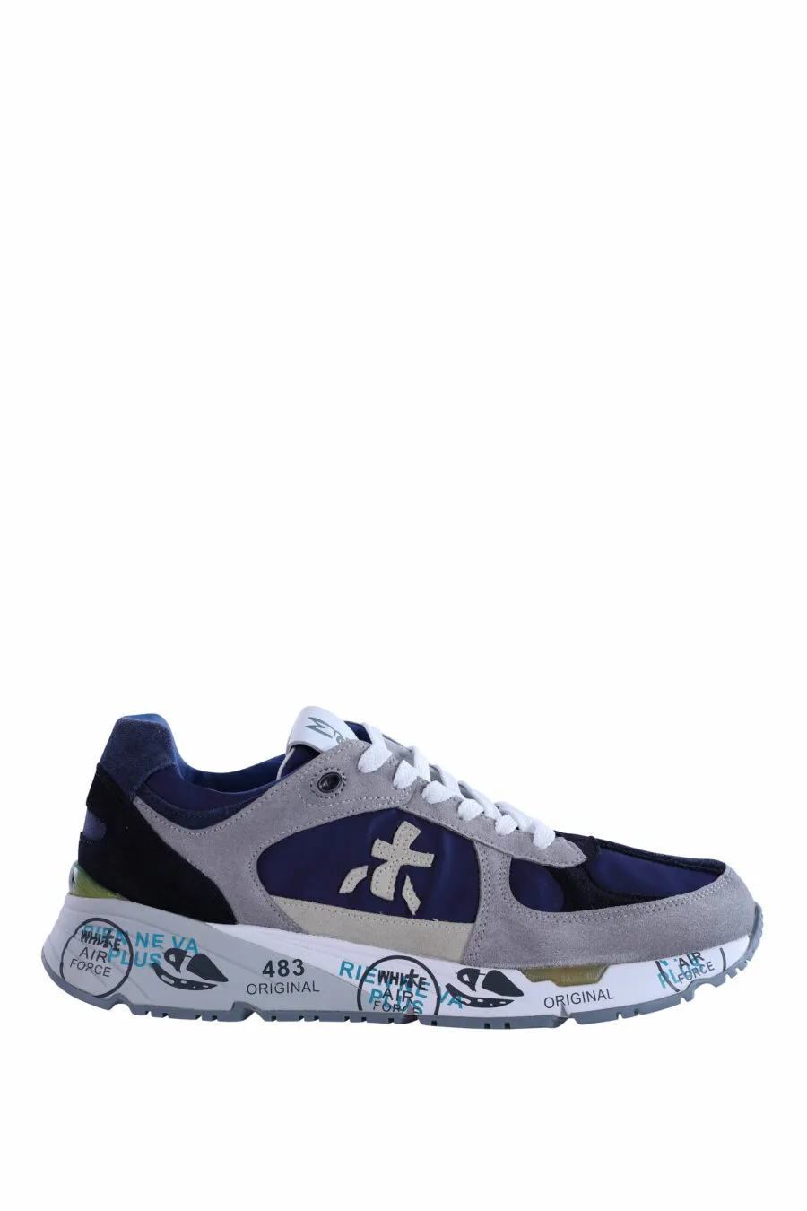 Zapatillas azules con gris 