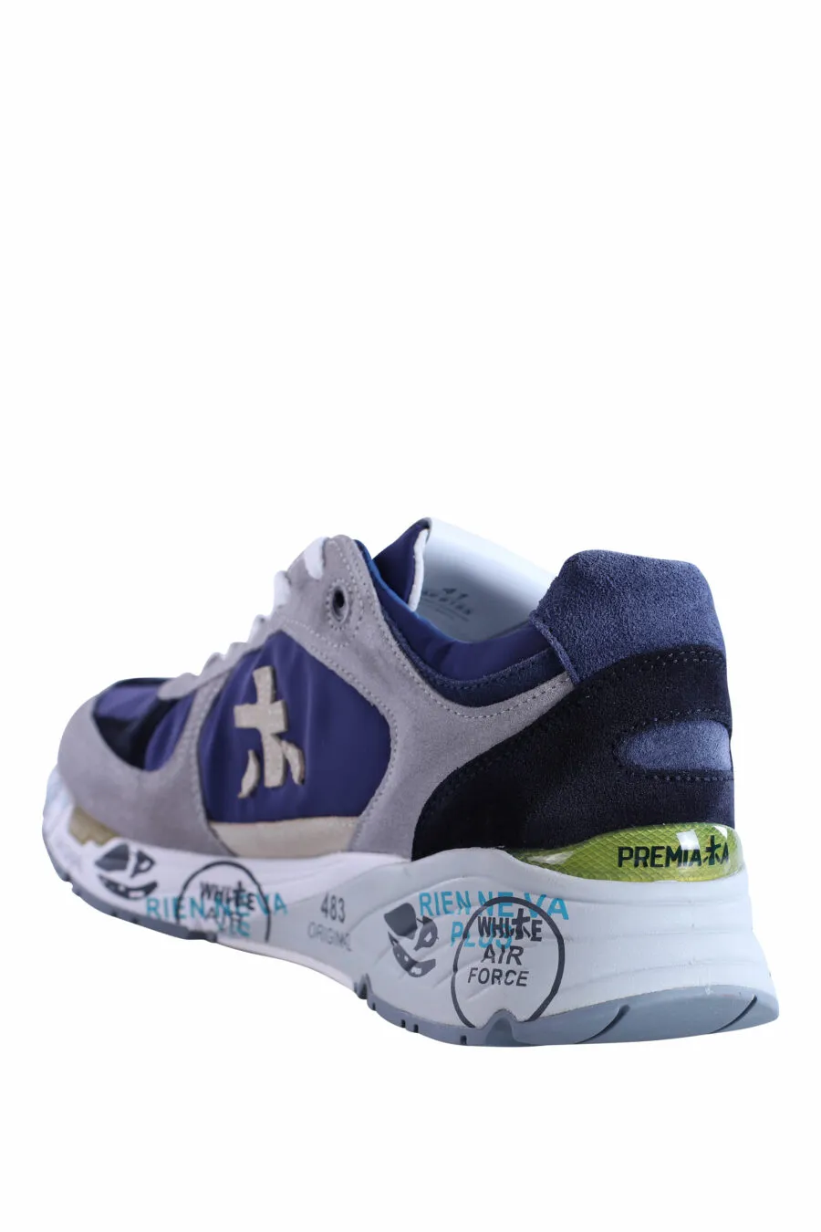 Zapatillas azules con gris 