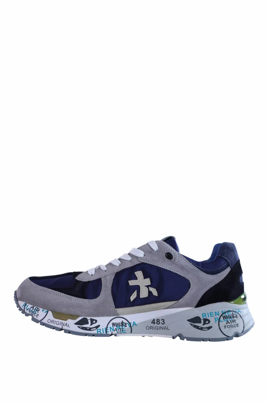 Zapatillas azules con gris 