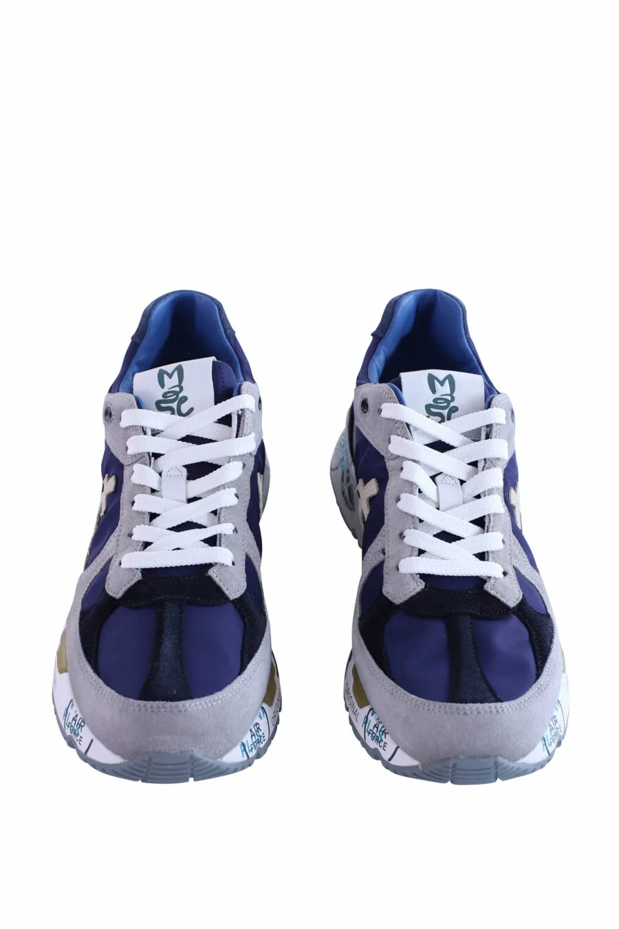 Zapatillas azules con gris 